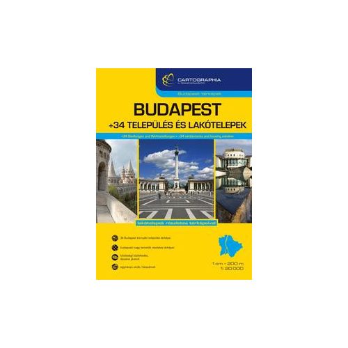 Budapest +34 Település és lakótelep atlasz 1:20 000, 1:10 000