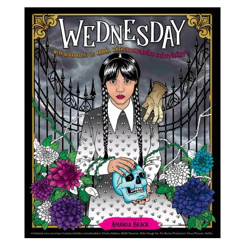 Wednesday - Nem hivatalos, de annál hátborzongatóbb színezőkönyv