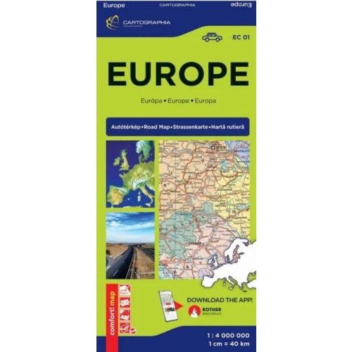 Európa Comfort térkép (laminált)