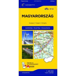 Magyarország (keményborítós) autótérkép 1:450 000