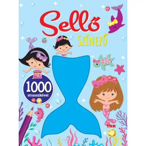 Sellő színező - 1000 strasszkő